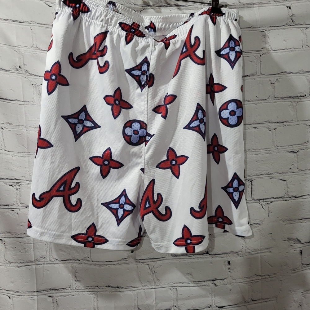 MLB atlanta braves Shorts Size Large drawstring waist